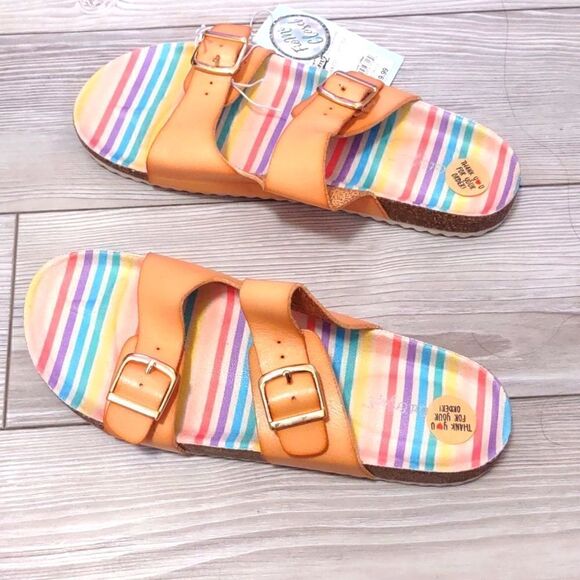 (21-1067) 🔥3/$20🔥 Cat & Jack Tan Drew Sandals Size 5 - Picture 7 of 10